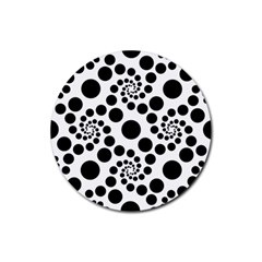 Dot Rubber Round Coaster (4 Pack) by nateshop