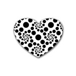 Dot Rubber Coaster (Heart) Front