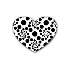 Dot Rubber Heart Coaster (4 Pack) by nateshop