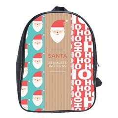  Christmas Claus Continuous School Bag (xl) by artworkshop