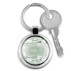 Circuit Board Key Chain (round) by Sapixe