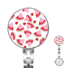 Pink Watermeloon Stainless Steel Nurses Watch by Sapixe