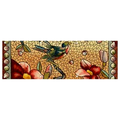 Flower Cubism Mosaic Vintage Banner And Sign 9  X 3  by Sapixe