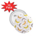 Seamless stylish pattern-with-fresh-yellow-bananas-background 1.75  Buttons (10 pack) Front