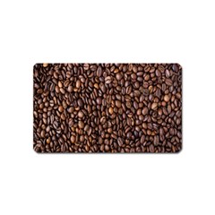 Coffee Beans Food Texture Magnet (name Card) by artworkshop