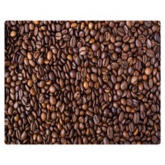 Coffee Beans Food Texture Double Sided Flano Blanket (medium)  by artworkshop