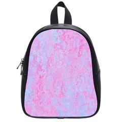  Texture Pink Light Blue School Bag (small) by artworkshop