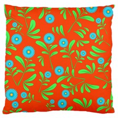 Background-texture-seamless-flowers Large Flano Cushion Case (one Side)