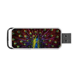 Beautiful Peacock Feather Portable Usb Flash (two Sides)