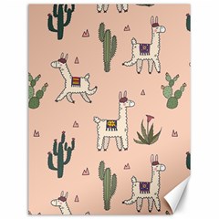 Llamas Pattern Canvas 12  X 16 