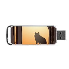 Vectors Painting Wolves Nature Forest Portable Usb Flash (one Side) by Amaryn4rt