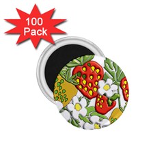 Strawberries Berry Strawberry Leaves 1 75  Magnets (100 Pack)  by Wegoenart