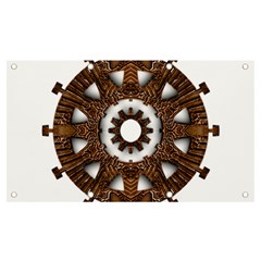 Gear Clockwork Decorative Fancy Banner And Sign 7  X 4  by Wegoenart