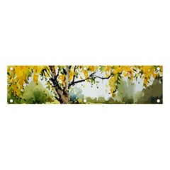 Landscape Painting Meadow Garden Banner And Sign 4  X 1  by Wegoenart