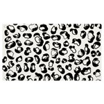 Black And White Leopard Print Jaguar Dots Banner and Sign 7  x 4  Front