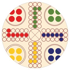 Ludo Game Round Trivet by Wegoenart