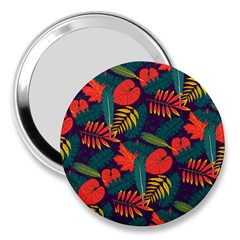 Leaves Pattern Wallpaper Seamless 3  Handbag Mirrors by Sudhe