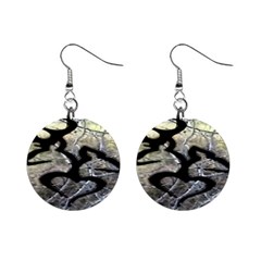 Black Love Browning Deer Camo Mini Button Earrings