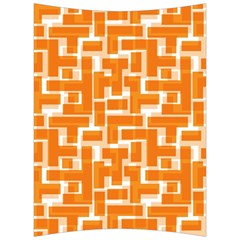 Illustration Orange Background Rectangles Pattern Back Support Cushion by Amaryn4rt