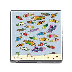 Fish Ocean Sea Water Diving Blue Nature Memory Card Reader (square 5 Slot) by Ravend