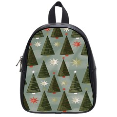 Christmas Trees Pattern School Bag (small) by artworkshop