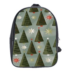 Christmas Trees Pattern School Bag (xl) by artworkshop