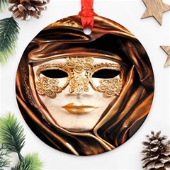 Venetian Mask Round Ornament (two Sides) by ConteMonfrey