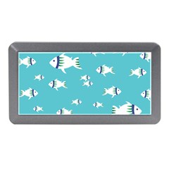 Blue Fish Pattern Memory Card Reader (mini) by danenraven