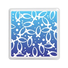 Blue Fish Water Aquarium Memory Card Reader (square) by danenraven