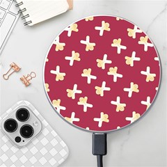 Gold Gingerbread Man Burgundy Wireless Charger by TetiBright