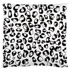 Black And White Leopard Print Jaguar Dots Standard Flano Cushion Case (two Sides) by ConteMonfreyShop