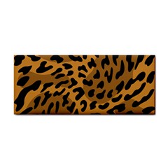 Leopard Print Jaguar Dots Brown Hand Towel by ConteMonfreyShop