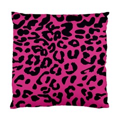 Leopard Print Jaguar Dots Pink Standard Cushion Case (two Sides) by ConteMonfreyShop