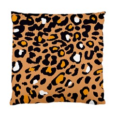 Leopard  Spots Brown White Orange Standard Cushion Case (two Sides) by ConteMonfreyShop