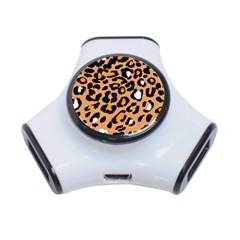 Leopard  Spots Brown White Orange 3-port Usb Hub by ConteMonfreyShop