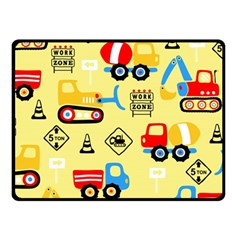 Seamless Pattern Vector Industrial Vehicle Cartoon Fleece Blanket (small) by Jancukart