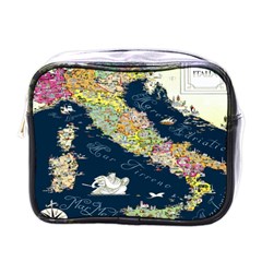 Map Italy Blue Mini Toiletries Bag (one Side) by ConteMonfrey