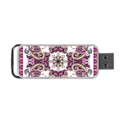 Multicolored Pattern Illustration Purple Peacock Portable Usb Flash (two Sides)