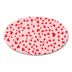 Hearts Valentine Heart Pattern Oval Magnet by Ravend