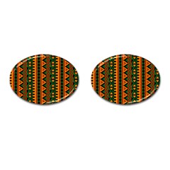 African Pattern Texture Cufflinks (oval) by Ravend