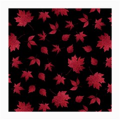 Red Autumn Leaves Autumn Forest Medium Glasses Cloth (2 Sides) by Ravend