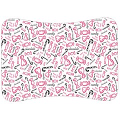 Candy Pink Black-cute Sweat Velour Seat Head Rest Cushion by Ravend