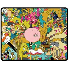 Cartoon Wallpapers Double Sided Fleece Blanket (medium) 