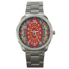 Buddhist Mandala Sport Metal Watch by nateshop