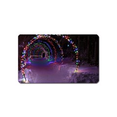 Outdoor Christmas Lights Tunnel Magnet (name Card) by artworkshop