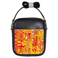 Red-yellow Girls Sling Bag by nateshop