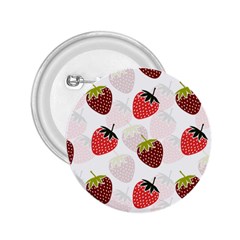 Strawberry Fruit Pattern Background 2 25  Buttons by Wegoenart