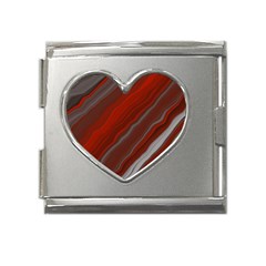 Colored Pattern Bokeh Blurred Blur Mega Link Heart Italian Charm (18mm) by Ravend