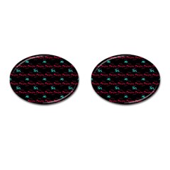 Doodle Lettering Background Cufflinks (oval) by Ravend