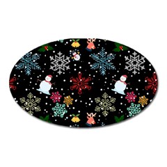 Christmas Thanksgiving Pattern Oval Magnet by Ravend